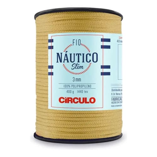 Fio Náutico Slim 3mm Círculo 400g Polipropileno Castanha/ 7625