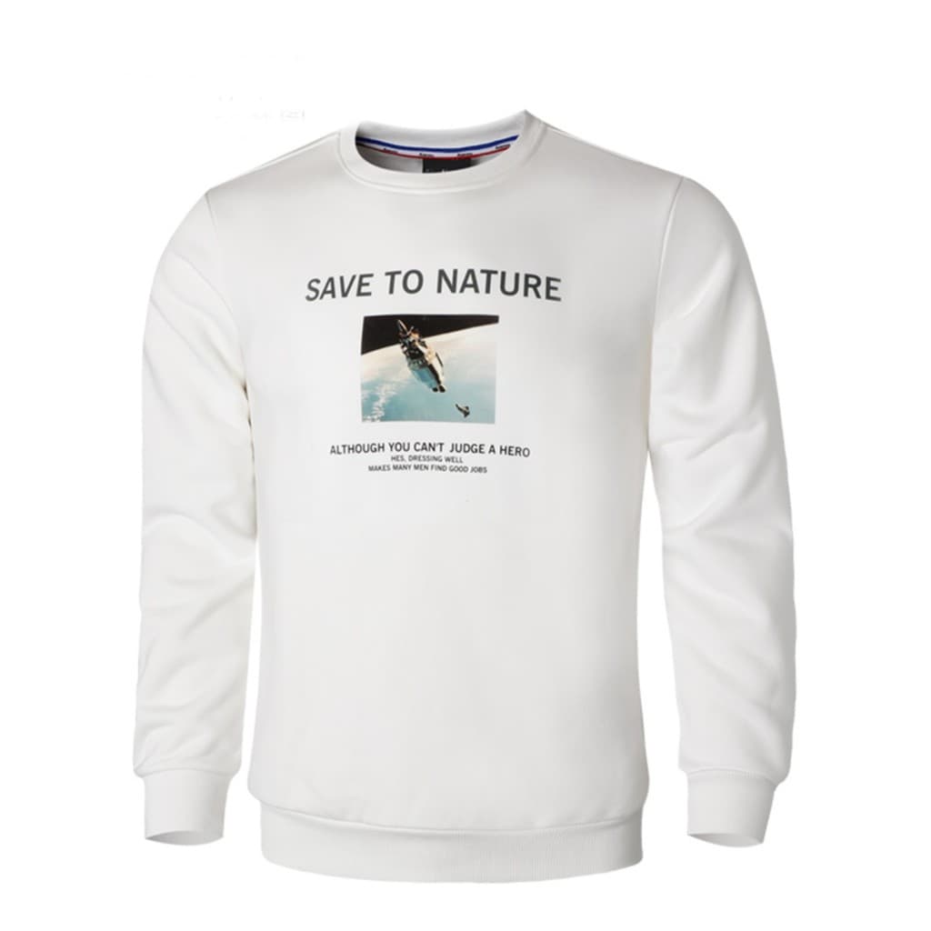 Street Wear engrossado lã de uma peça 420g inverno algodão quente respirável Casual impresso moletom masculino em torno