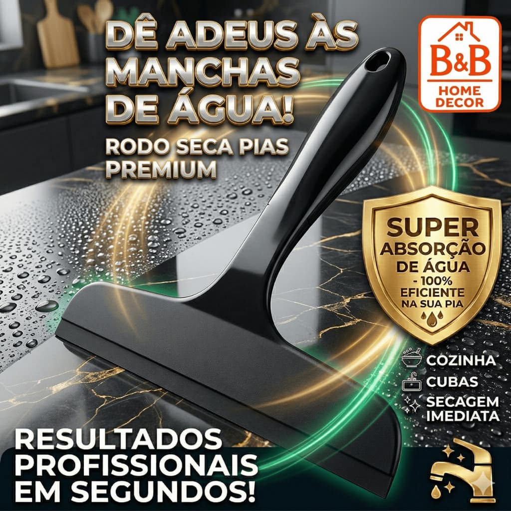Rodo de Pia Alta Qualidade Cozinha Borracha Premium Flexível Secagem Rápida Multifuncional