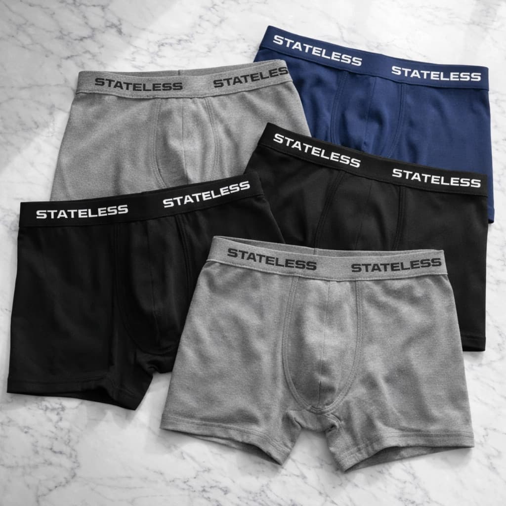 Kit 5 Cuecas Boxer Masculina Microfibra C/ Costura Original 5 peças Premium Elastano