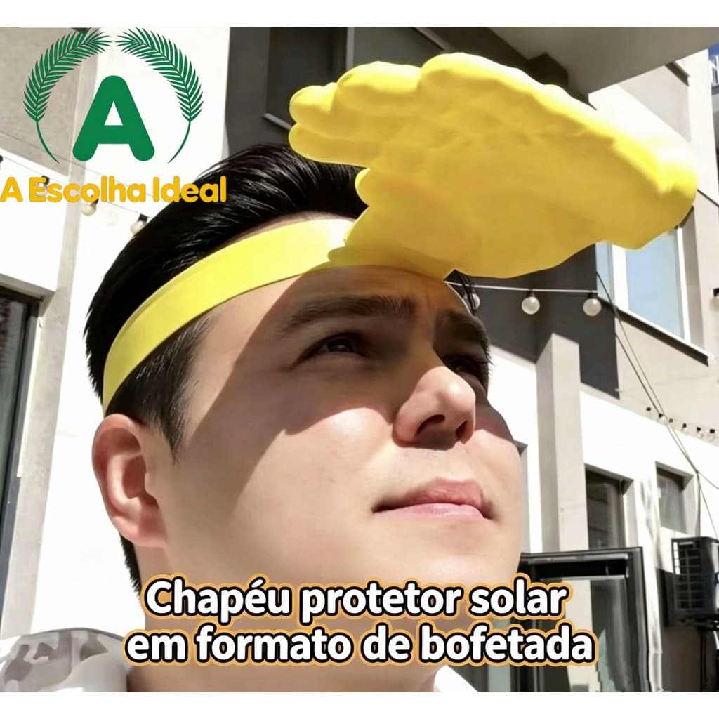 Chapéu de sol de palma criativo engraçado palma bandana chapéu de sol verão ao ar livre Anti-ultravioleta engraçado chap