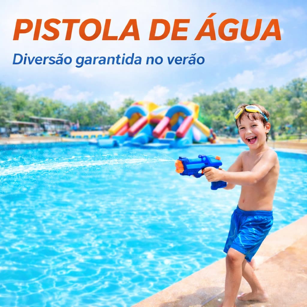 Pistola de Água Infantil Brinquedo – Ideal Para Piscina, Praia e Verão WATER GUN