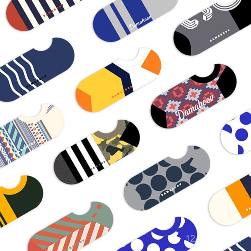 Novas meias invisíveis de verão para mulheres, meias estilo casual com estampa de bolinhas e camuflagem, absorventes de