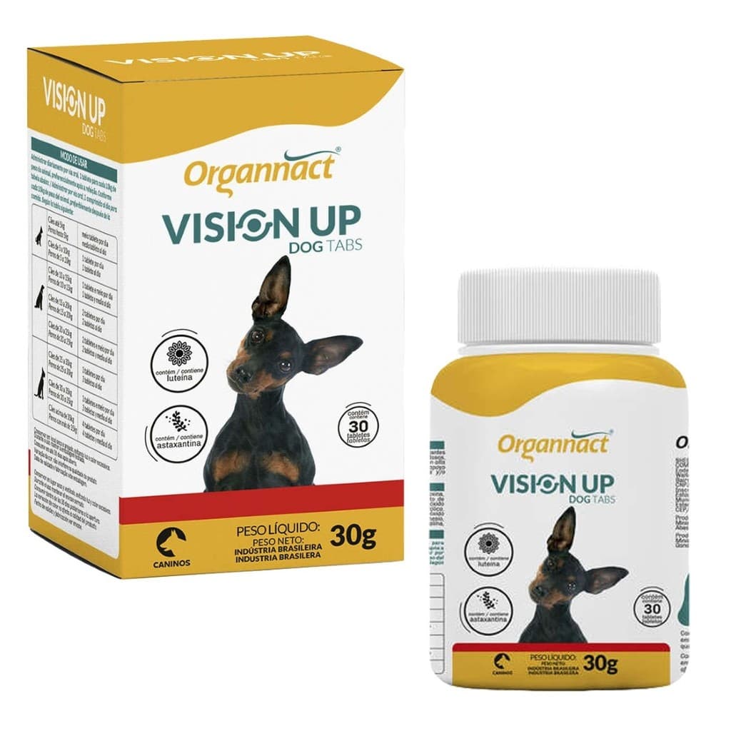 Vision Up Dog Tabs 30g Suplemento Para Visão e Saúde Ocular de Cães