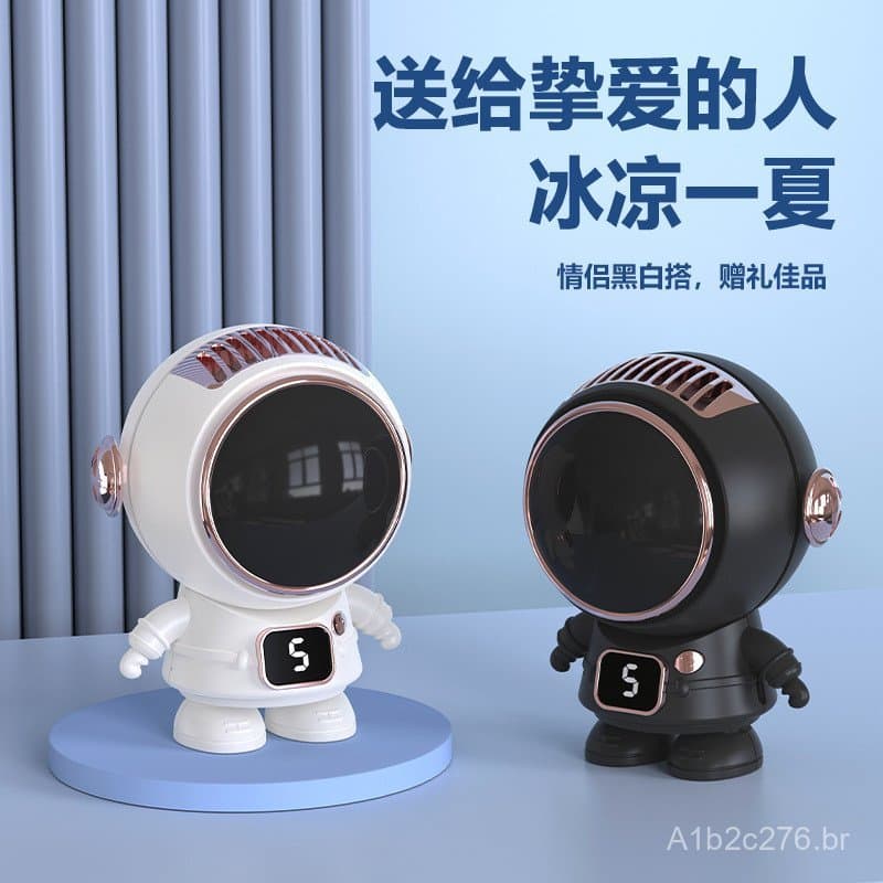 Ventilador de Pescoço Modelo Novo 2025, Mini Ventilador Silencioso de Desenho Animado, Portátil, Dobrável, USB, para Ata