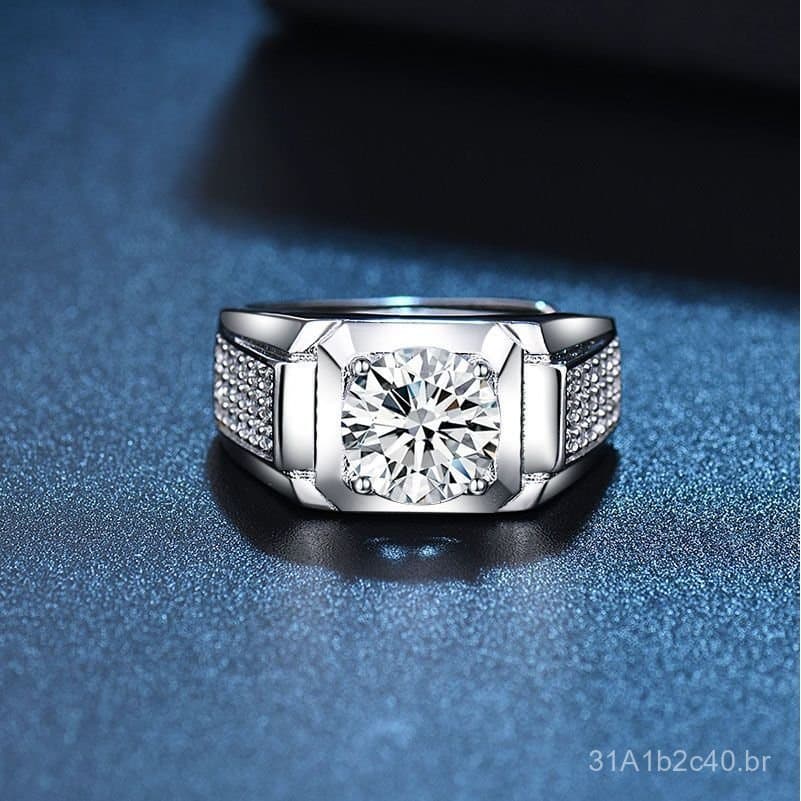 Novidades de 2026: Anel Aberto Ousado e Único com Diamantes para Homens, Joias para Casamento e Noivado, Acessórios de M