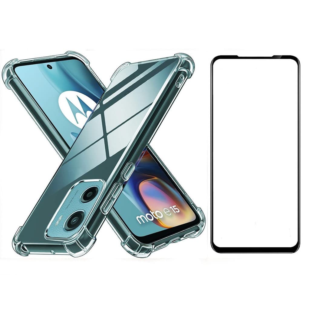 Capinha Capa Case Anti Impacto + Película 3d Para Moto E15