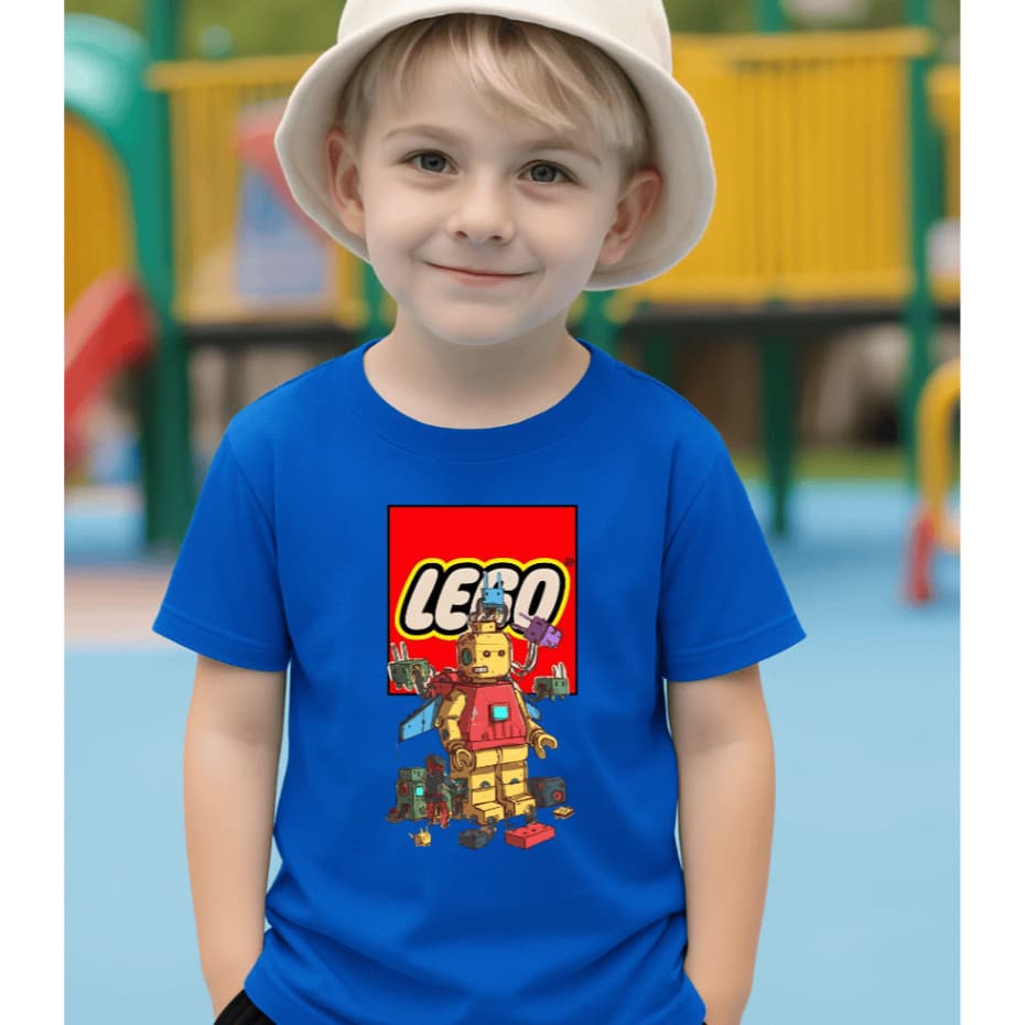 Camiseta camisa blusa Lego Infantil Juvenil  Construção Algodão100%