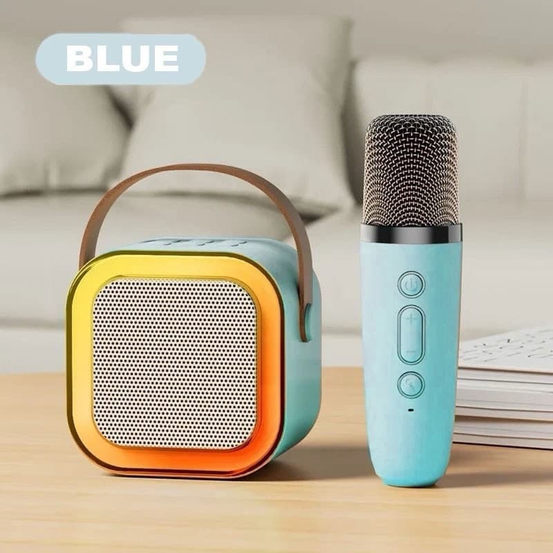 K12 Caixa De Som Com Microfones Bluetooth Karaokê Brincadeiras