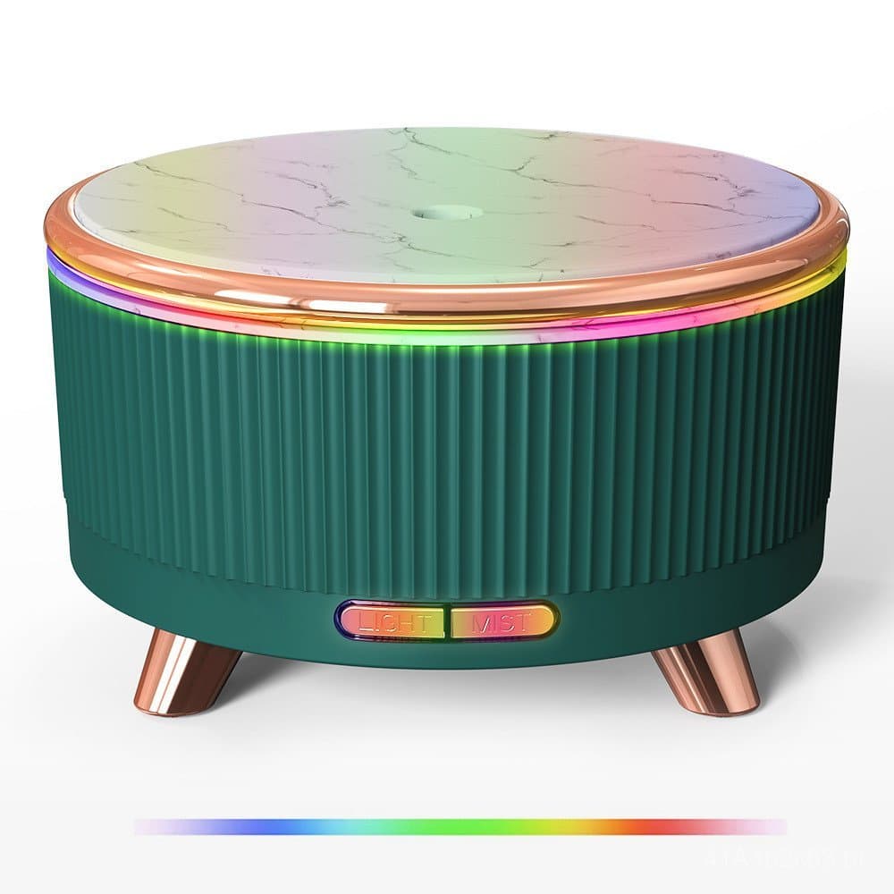 Novo modelo de difusor de aroma ultrassônico com acabamento em madeira, mini umidificador doméstico de 500ml, difusor de