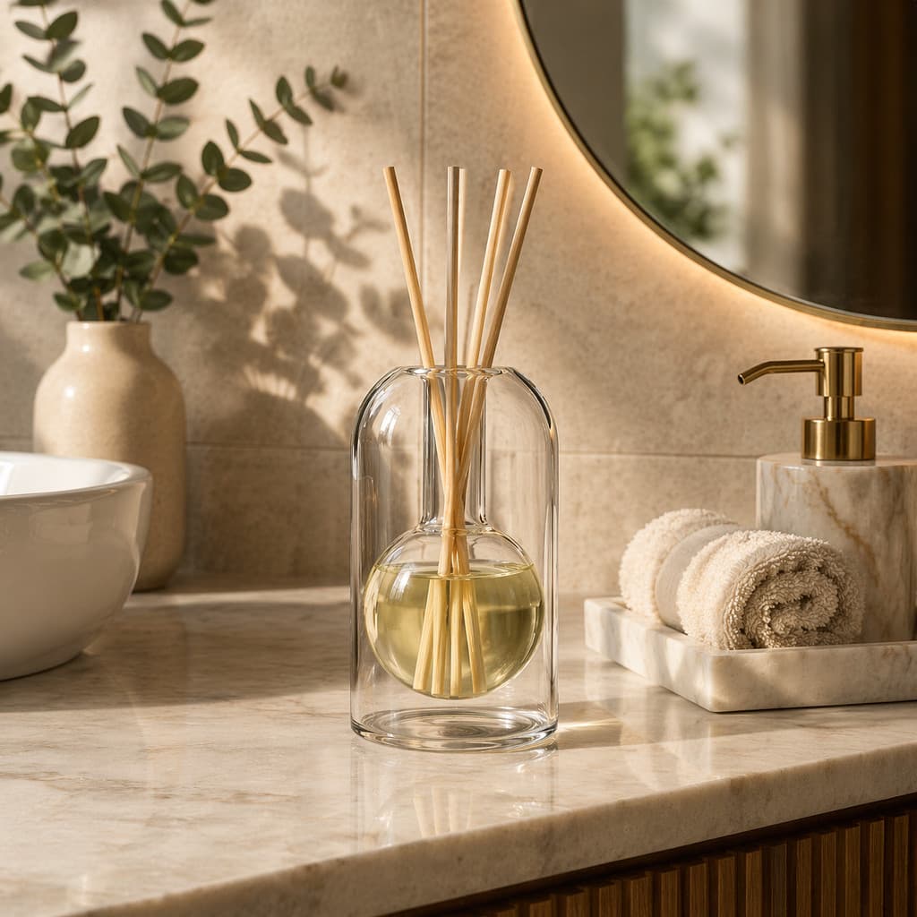 Difusor Aromatizador Ambiente Vareta Decoração Vidro Duplo Sala Quarto Banheiro SP Perfume Duradouro Presente