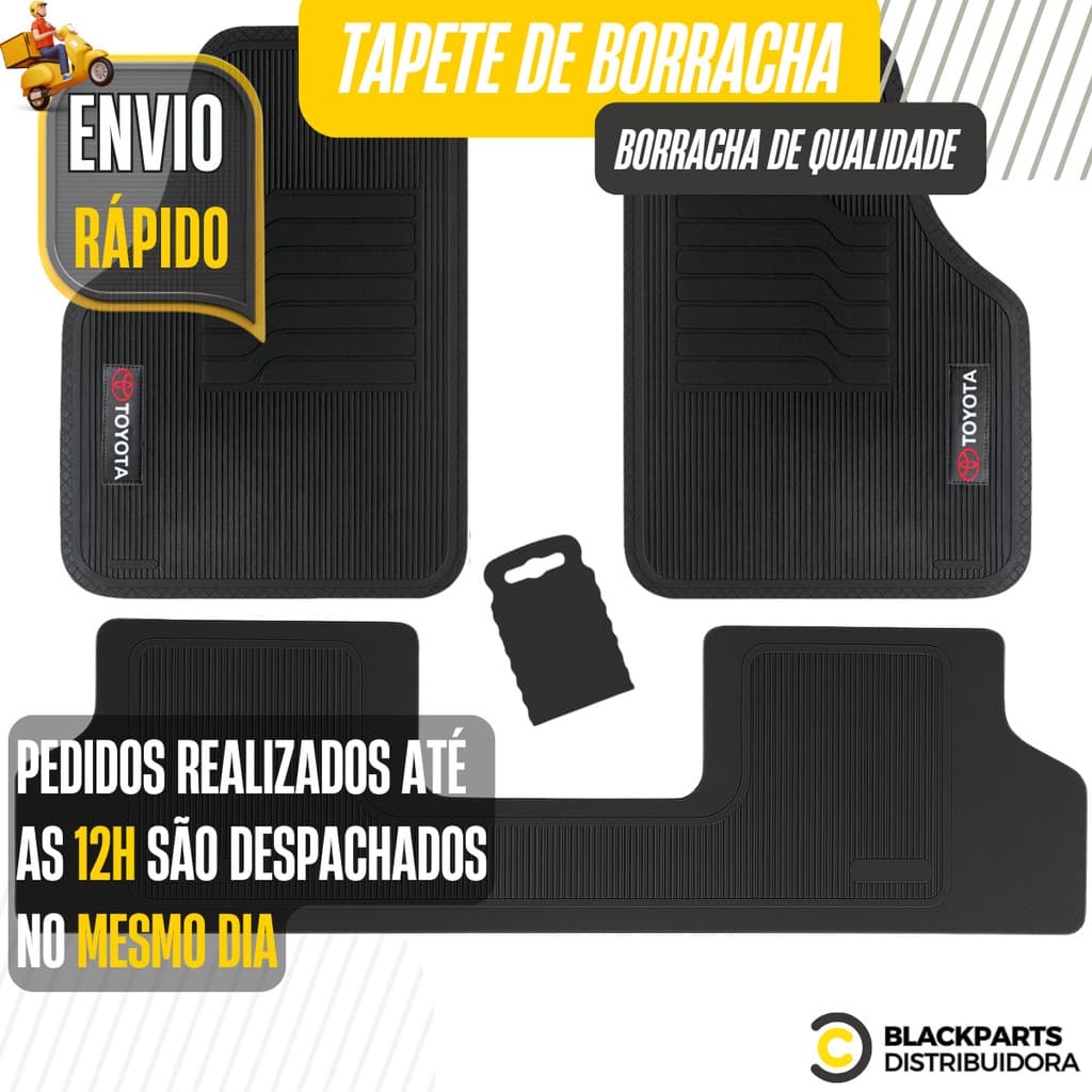 Kit Tapete Automotivo de Borracha Personalizados Toyota 5pçs