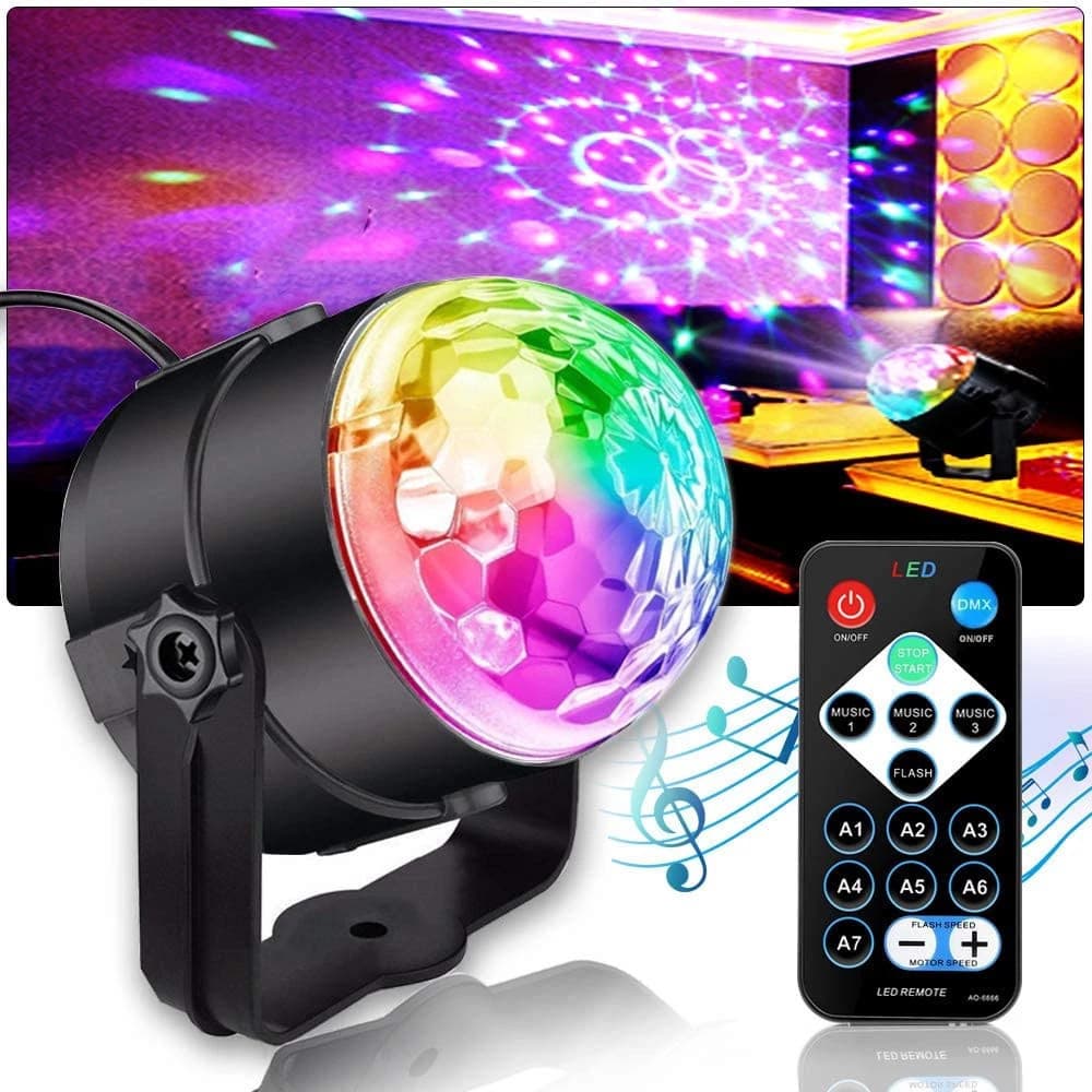 Projetor LED Globo Jogo de Luz Giratorio Festa Led Rgb Aniversario Balada Bar Karaoke Eventos Lâmpada bola mágica