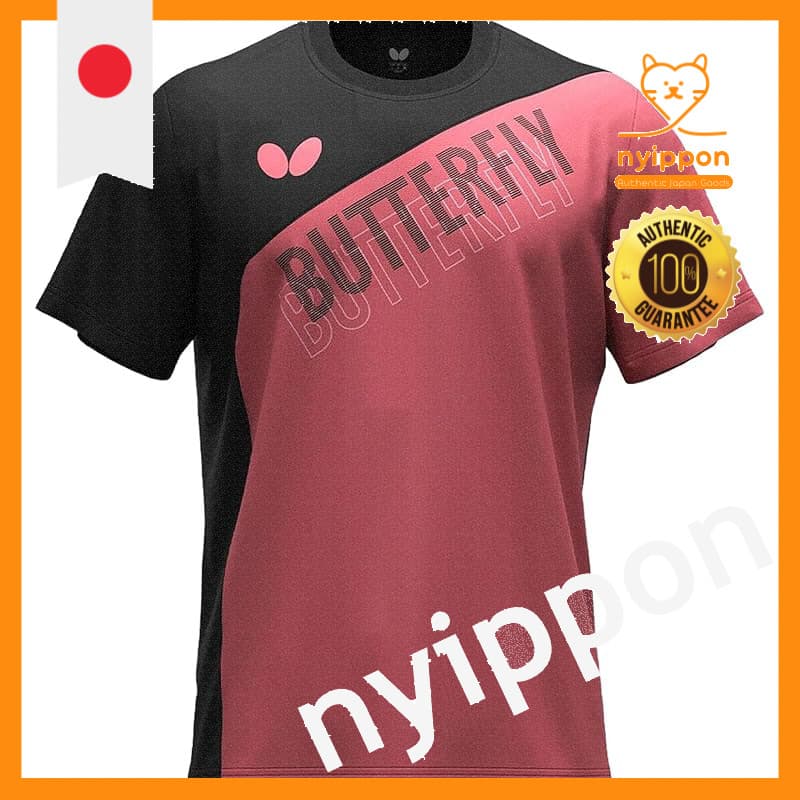 [Borboleta] Camiseta Noial Elástica Que Absorve Umidade Para Tênis De Mesa-Várias Cores (S , M , L , O , XO)