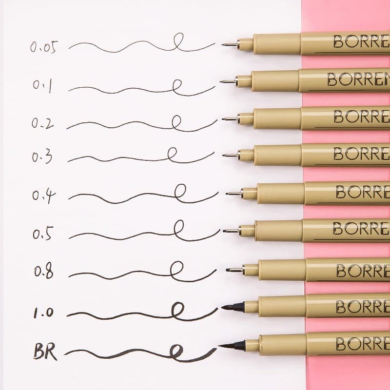 Caneta seringa Perrence pode adicionar tinta esboço caneta desenho linha caneta estudante Design cômico arte pintura can