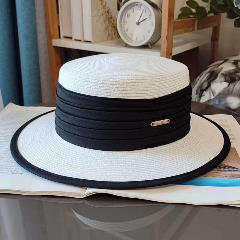 Yijing impressão Design francês novo estilo plana superior aba plana chapéu feminino primavera verão protetor solar pára
