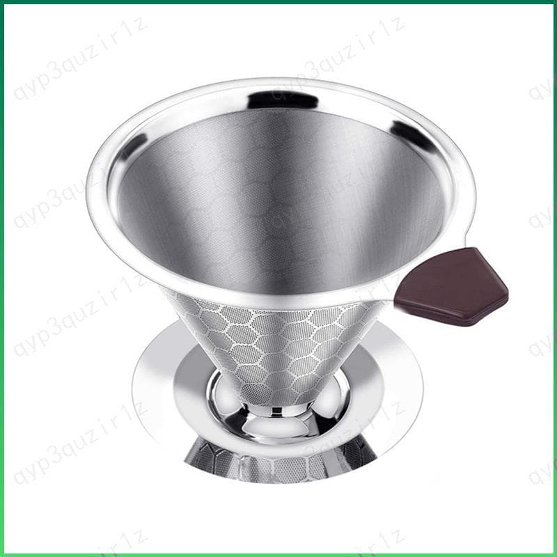 Despeje Sobre O Filtro De Café Gotejador Reutilizável Aço Inoxidável Gotejamento Cafeteira Cone Filtros De Malha Para 1-