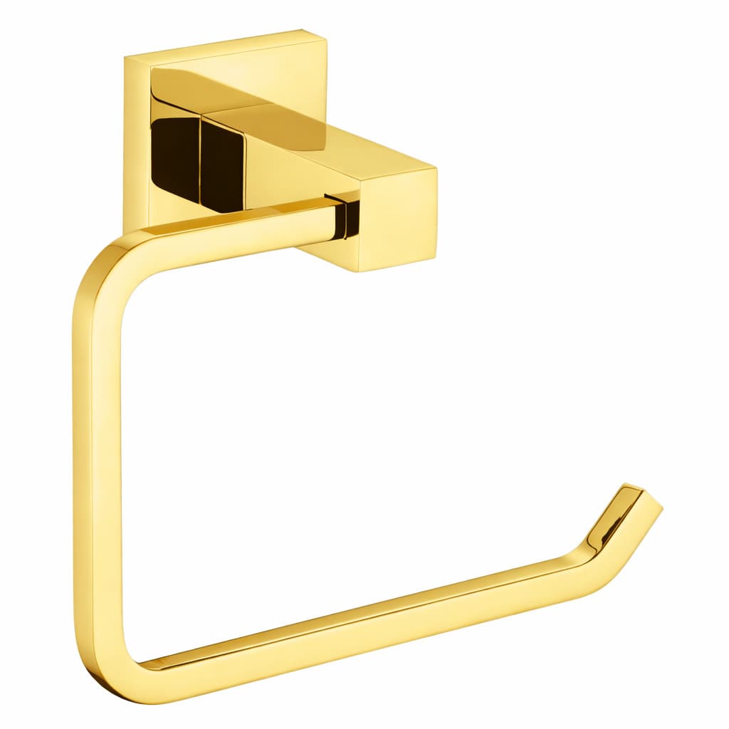 Porta Papel Higiênico Sem Tampa Dourado Brilhante
