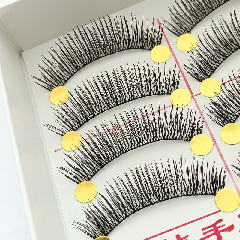 Olho cílios adesivos cílios postiços feminino Natural iniciante Taiwan artesanal diário macio grosso simulação Nude maqu