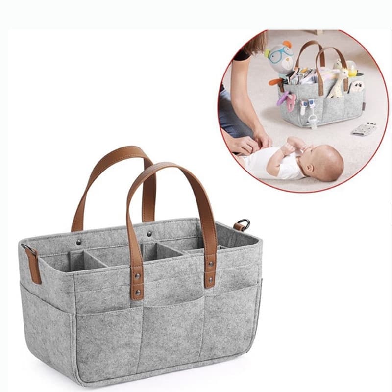 Saco de fraldas de feltro fabricante saco de armazenamento de fraldas de feltro passeio carrinho de bebê pendurado saco