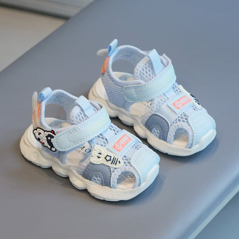 Bebê sandálias de verão meninos bebê sola macia sapatos da criança 0 um 1-3 anos de idade meia duas meninas Baotou verão