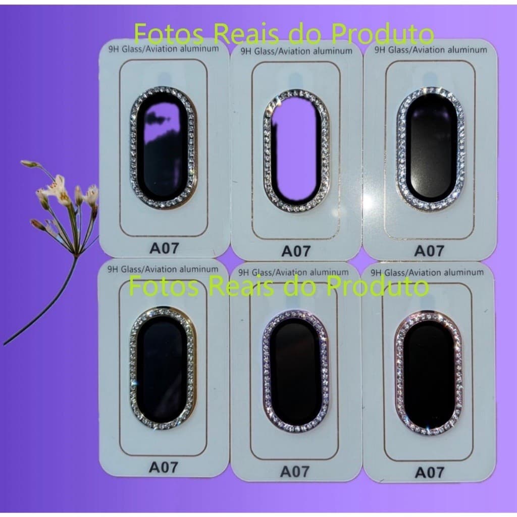 KIT Película Diamante Strass Da Câmera Protetora Para Samsung Galaxy A07  - 20SM / PL20 -1