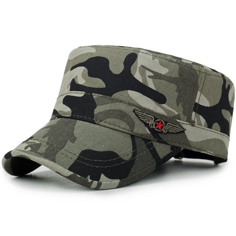 Boné Militar Masculino e Feminino, Boné de Moda em Cor Camuflada, Boné Militar Ajustável, Chapéus de Sol, Casual para Es