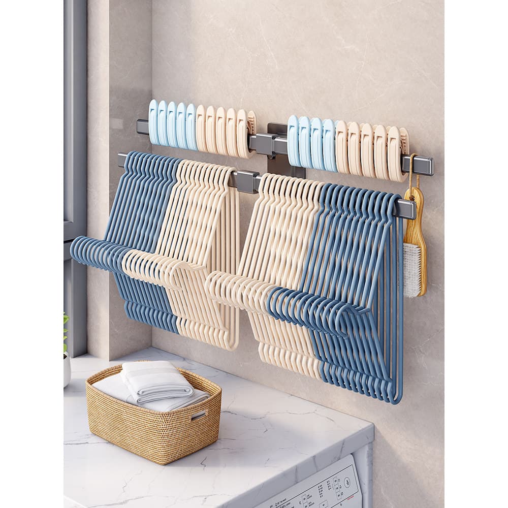 Varanda rack de secagem armazenamento prático ferramenta organizador rack prateleira sem perfuração fixado na parede cli