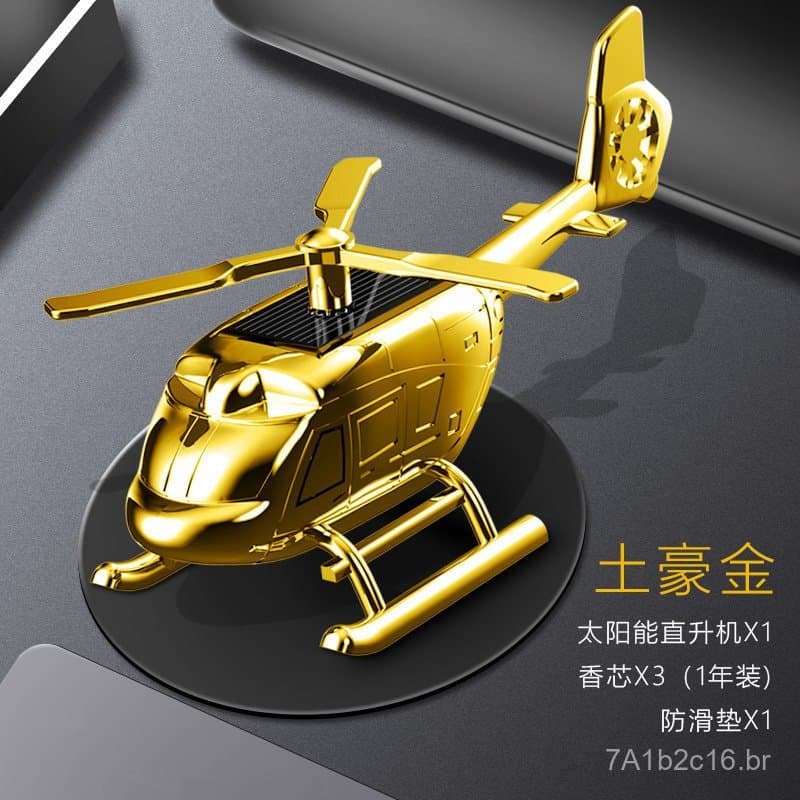 Ornamentos para carros, ornamento de helicóptero solar para carro, suporte de aromaterapia, modelo de carro, avião para