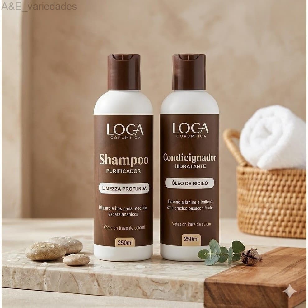 Kit Loca Cosmetics Shampoo Purificador + Condicionador Hidratante 250ml0HGN