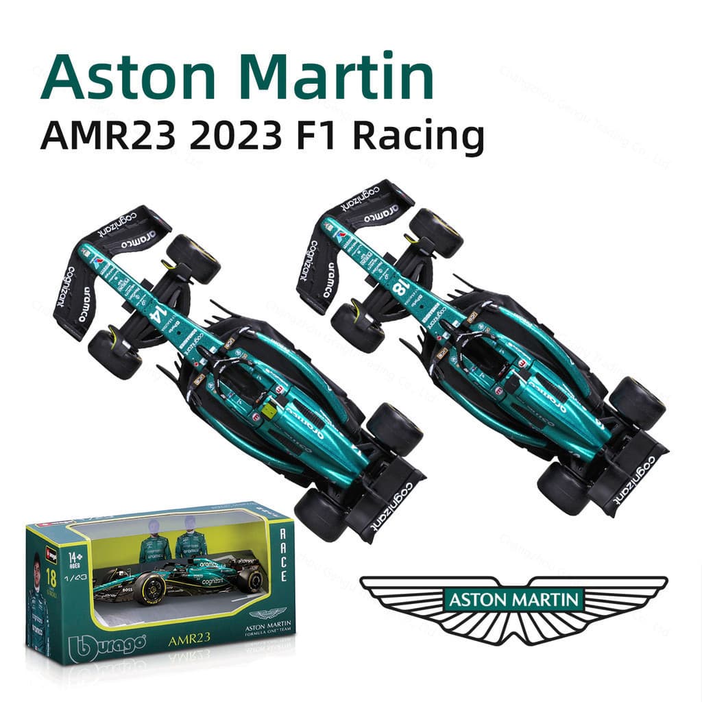 Bburago 1 : 43 2023 Aston Martin AMR23 F1 Fórmula Carro Veículos Fundidos Modelo Colecionável Brinquedos De Corrida