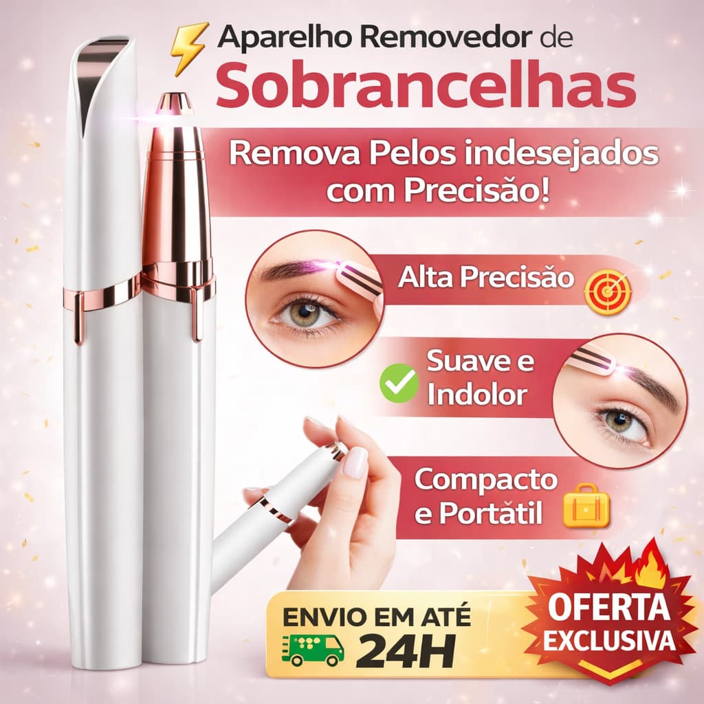 Depilador Indolor Caneta Sobrancelha Removedor Instantâneo A Pilha