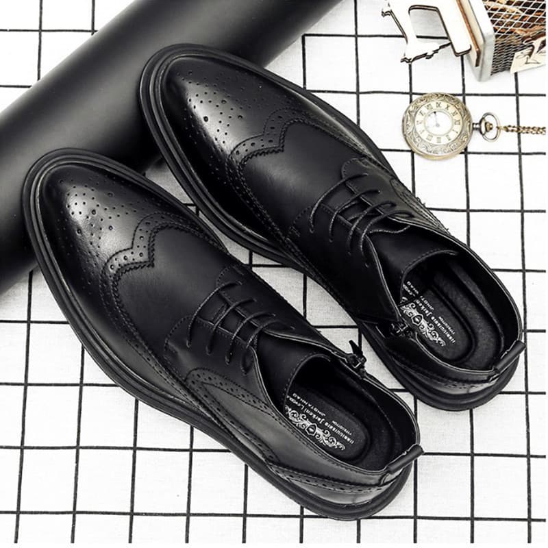 Rock esculpido sapatos de couro de casamento masculino noivo Casual sapatos de couro genuíno estilo britânico na moda au