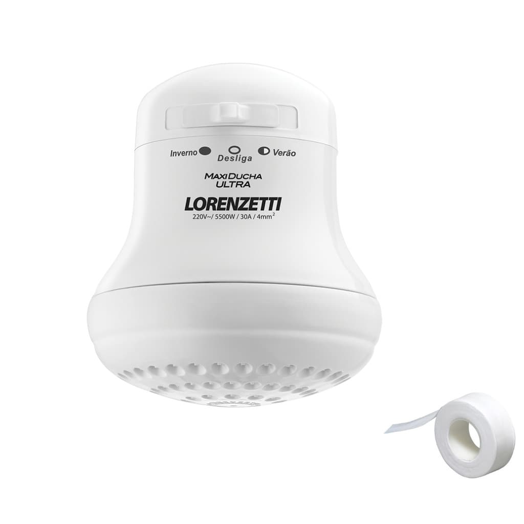 Kit Chuveiro Elétrico Maxi Ducha Banho Multi 5500 Lorenzetti