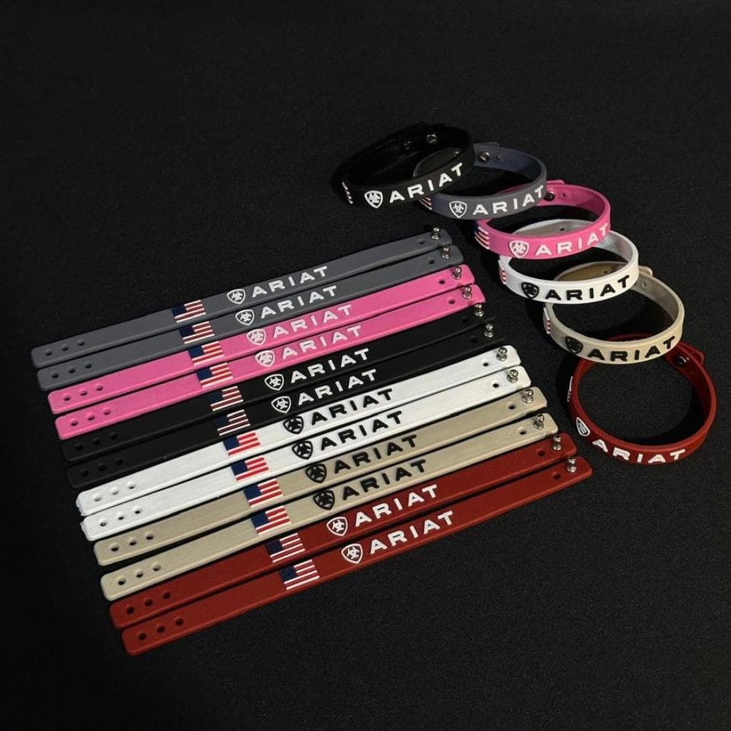 Pulseira Ariat Country Silicone Varias Cores Vaquejada Agroboy Rodeio ENVIO IMEDIATO FULL