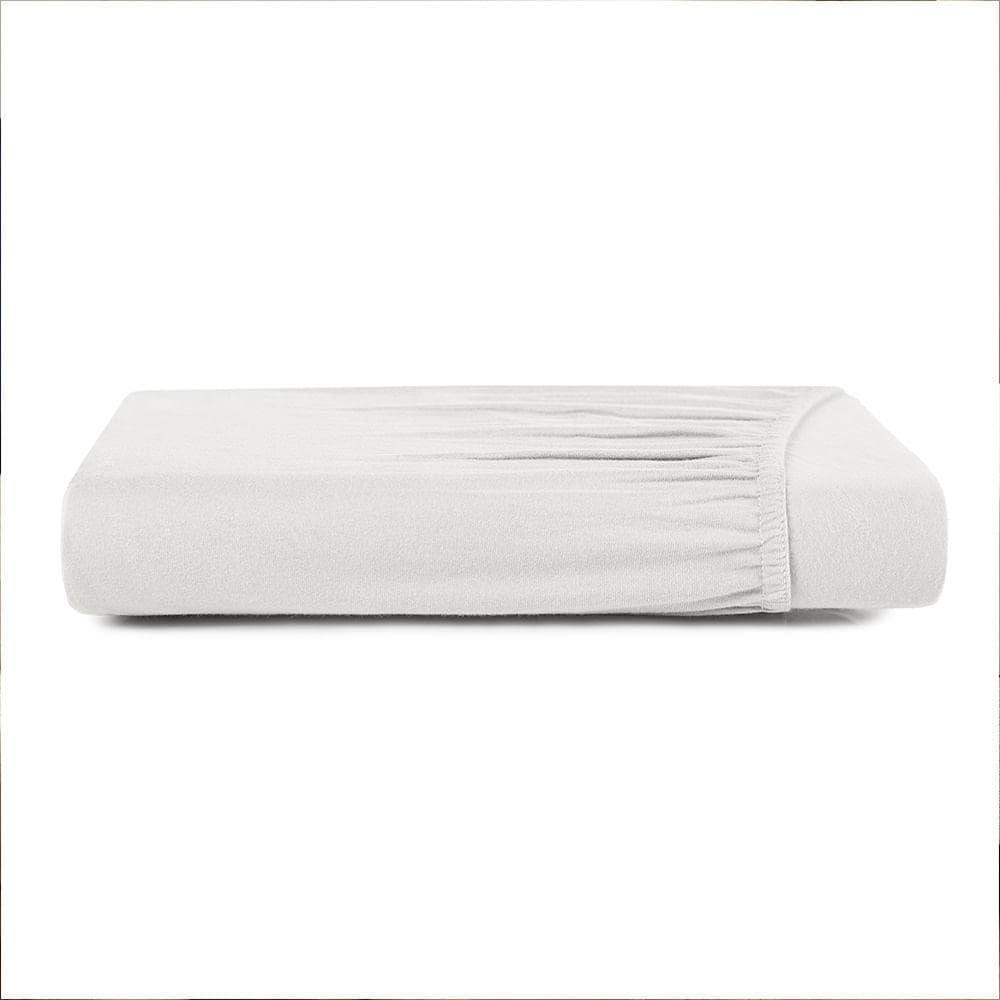 Lençol com Elástico Casal Altenburg Malha Fio Penteado Branco