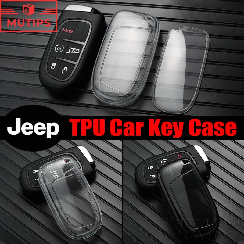 Jeep Macio TPU Caso Chave Do Carro Chaveiro Capa Protetora Transparente Para Renegado Compass Wrangler JK Willys Patriot