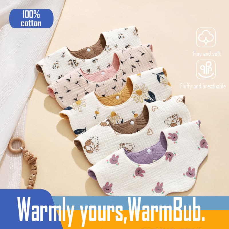 [Classe A Pure Cotton Newborn] Anti-cuspir Leite Saliva Toalha Babador Bebê Impermeável Respirável Babador Super Macio A