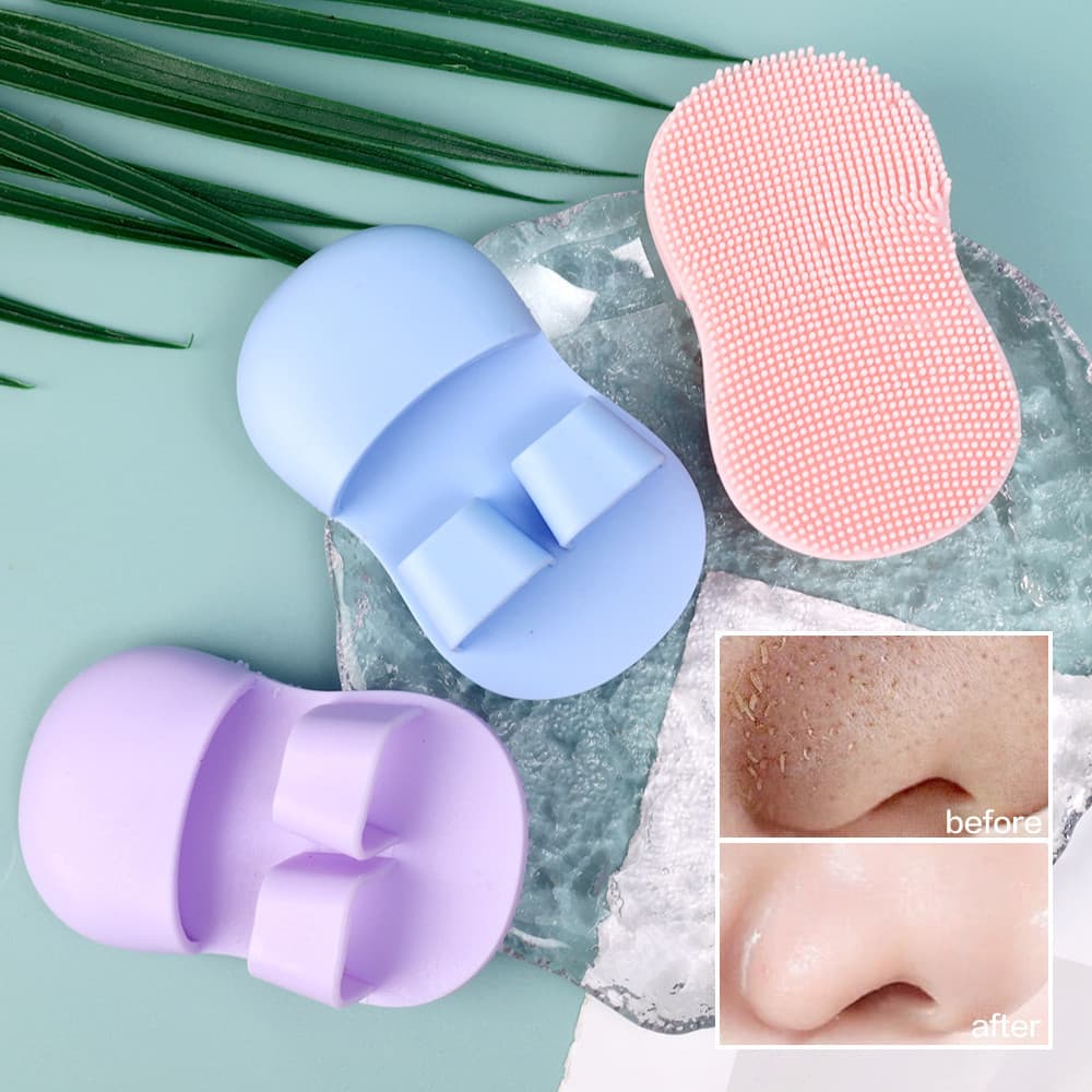 Escovas De Limpeza Facial-Mini Massagem Nos Dedos-Silicone , Flexível , Macio , Reutilizável-Escova Para Remoção De Crav