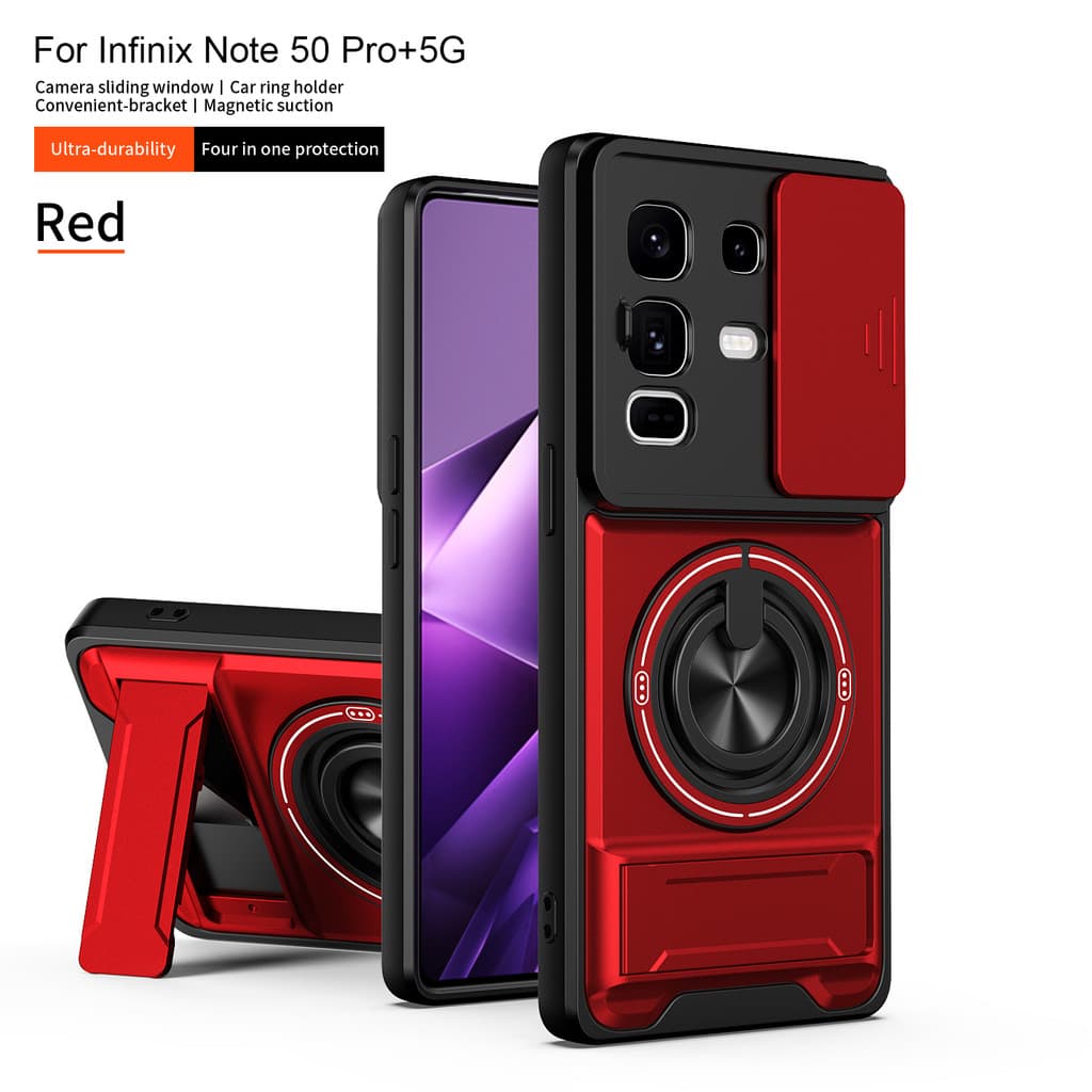 Capa Magnético À Prova De Choque Para Infinix Note 50 Pro Plus 50S 50X 4G 5G Suporte Do Telefone Com Capinha Da Câmera