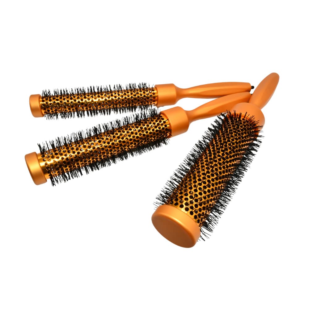 Escovas Profissionais Longas para Modelagem de Cabelo com Cabo Siliconizado