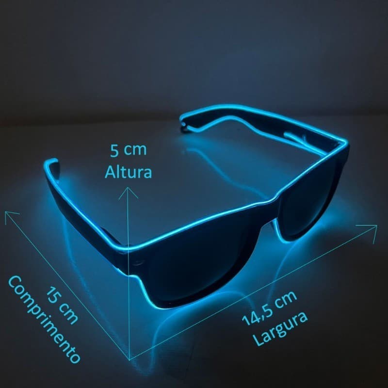 (SUPER OFERTA) Óculos Luminoso Led Neon para Festa Barato Cosplay Rave Casamento