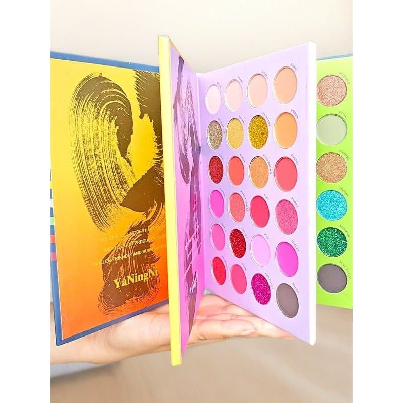 Novo estilo influenciador mesmo estilo 72 cores livro de sombra perolado fosco Glitter lantejoulas COS sombra estudante