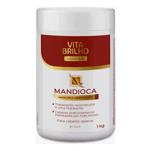 Máscara Capilar De Mandioca Hidratação Profissional Ultra Concentrada 1 Kilo