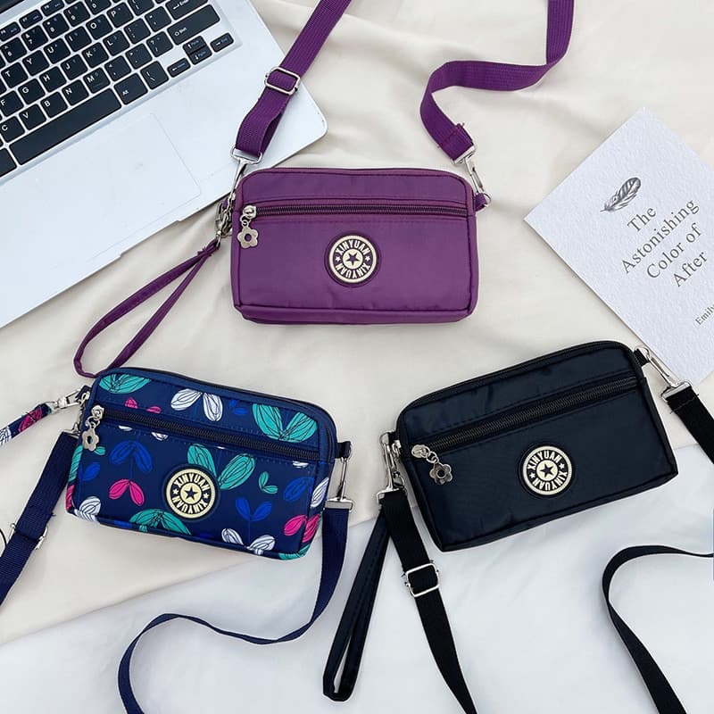 Bolsa de telefone móvel bolsa feminina novo estilo bolsa mensageiro bolsa de ombro à prova dwaterproof água náilon lona