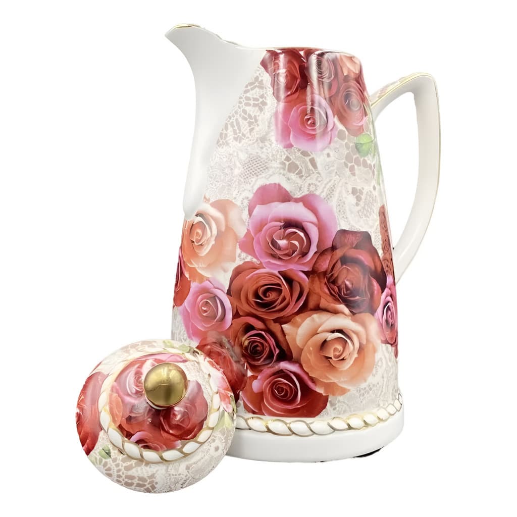 Garrafa Térmica Porcelana Flores Chá E Café