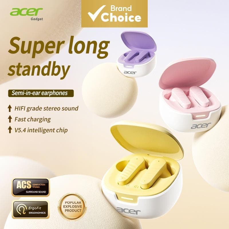 Fones de Ouvido Acer OHR503: Fones de Ouvido, Fones de Ouvido, Earbuds Sem Fio Bluetooth Intra-Auriculares, Qualidade