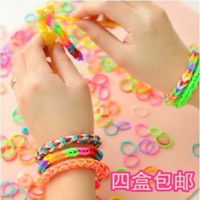 4 caixas frete grátis coreia cor diy pulseira masculino feminino casal único pulseira corda de cabelo trançado faixa de