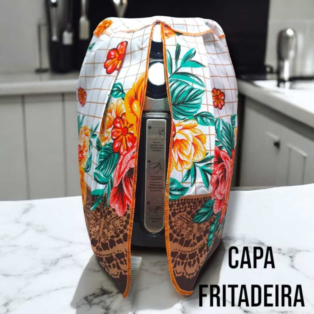 Capa Protetora para Fritadeira Elétrica Air Fryer 3,5 a 5L Varias Estampas Casa Decoração Cozinha