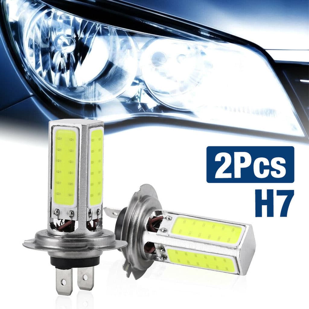 2pcs H7 LED Kit De Lâmpada De Farol De Neblina 80W 6000LM Super Brilhante 6000K Branco